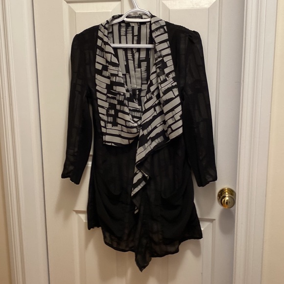 Reversible 3 button chiffon jacket - Picture 5 of 6